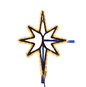 DECOLED LED star light, hanging 3D print, 35x50 cm, warm white - Christmas Lights