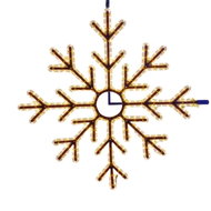 DECOLED LED light snowflake X, hanging 3D printing, diameter 85 cm, warm white - Christmas Lights