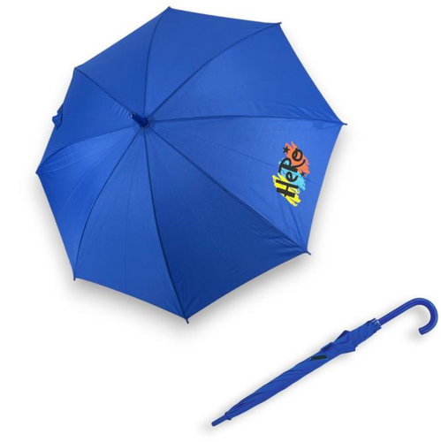 Derby Children's Shotgun Umbrella Printed Blue - Children's Umbrella - Main image