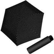 Derby Micro Alu Dots - dámský/dětský skládací deštník, černá, puntík černá - Children's Umbrella