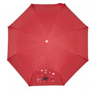 Derby Mini Printed - Kids Folding Umbrella, red, solid colour red - Children's Umbrella