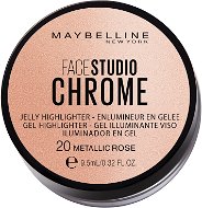 MAYBELLINE NEW YORK Face Studio Chrome Jelly Highlighter 20 Metallic Rose 9,5 ml - Highlighter