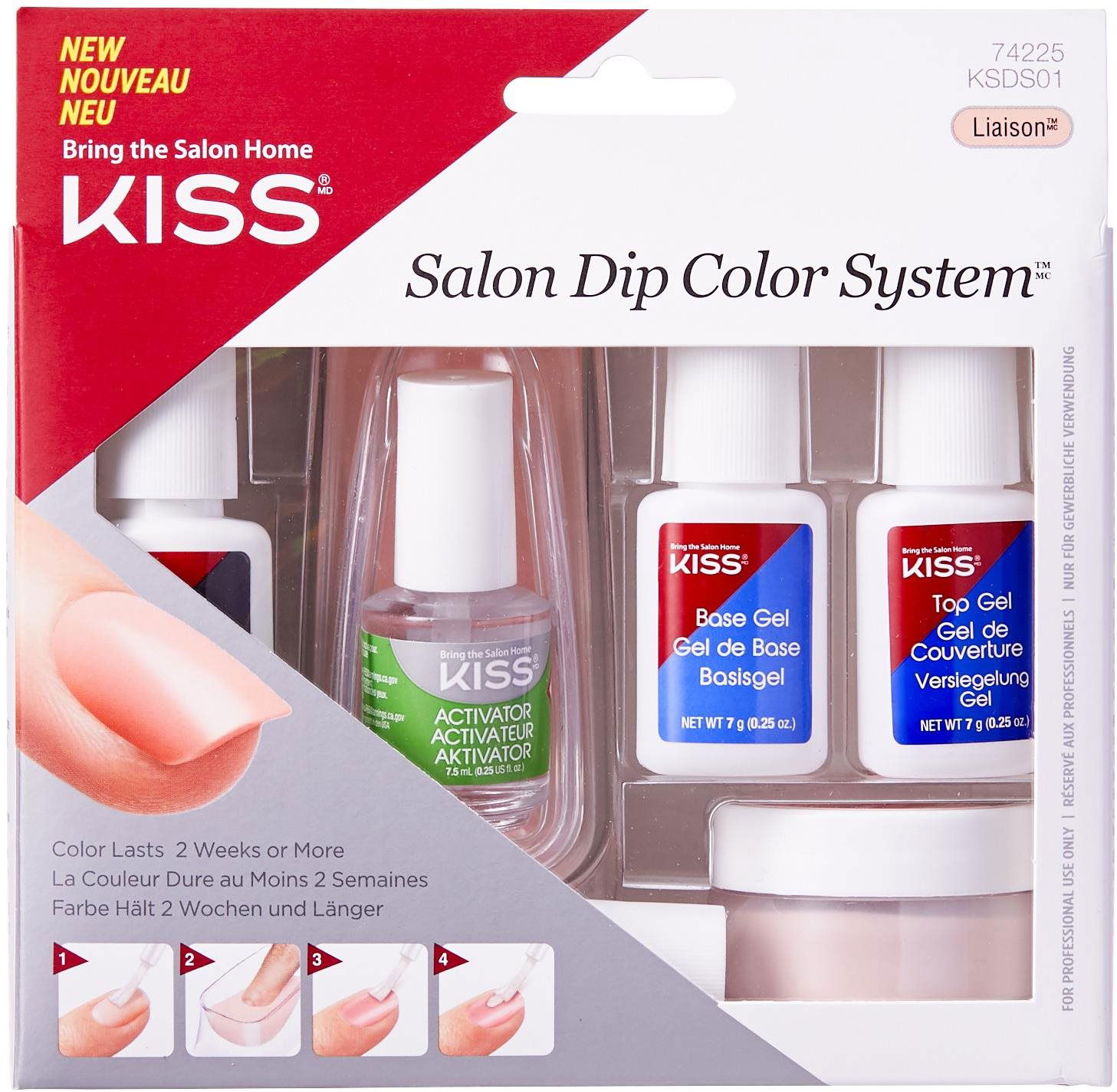 KISS Salon Dip Colour System Kit False Nails Alza.cz