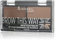 RIMMEL LONDON Eyebrow Palette Brow this way 002 Medium Brown 1,1 g - Kozmetická paletka