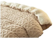 4sleep Reversible knitted blanket / lamb, zipped, 180 × 220 cm - Blanket