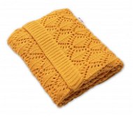 Baby Nellys, blanket LOVE, 75×95cm - mustard - Blanket