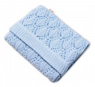 Baby Nellys, blanket LOVE, 75×95cm - light blue - Blanket