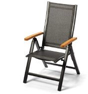 COMFORT Állítható alumínium fotel - természetes karfák - Kerti fotel