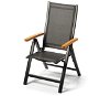 COMFORT Állítható alumínium fotel - természetes karfák - Kerti fotel