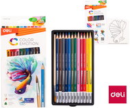 DELI colour Emotion watercolour, 12 colours - Coloured Pencils