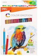 DELI Color Emotion trojhranné 36 barev - Pastelky
