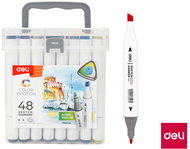 DELI colour Emotion sketchbook, double-sided, 48 colours - Markers