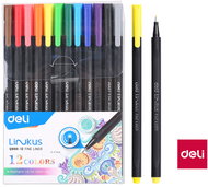 DELI Linkus 12 colours - Fineliner Pens