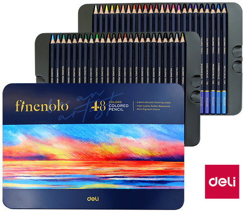 DELI FINENOLO in metal case, 48 colours - Coloured Pencils - Main image