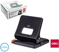 DELI effortless, all-metal, for 25 sheets, black - Paper Punch