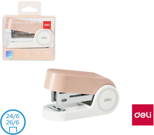 DELI Linfini mini, pink - Stapler - Main image
