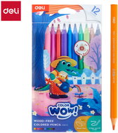 DELI colour WOW woodless triangular JUMBO 12 colours - Coloured Pencils