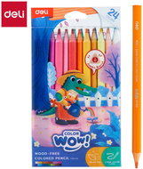 DELI colour WOW woodless triangular JUMBO 24 colours - Coloured Pencils