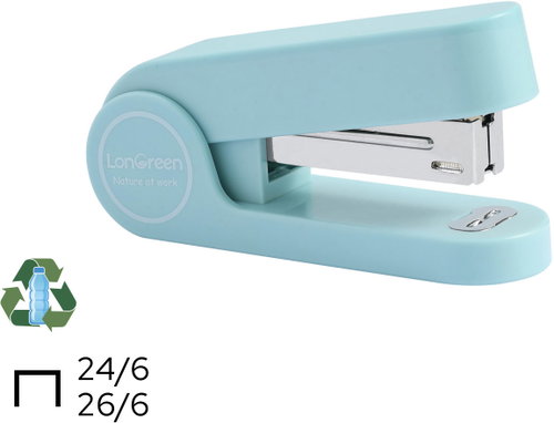 DELI eco LONGREEN EM415 modrá - Stapler - Main image