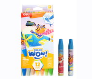 DELI WOW EC228-12 olejové 12 barev  - Wax Crayons