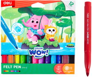 DELI JUMBO WOW EC170-12 12 Colours - Felt Tip Pens