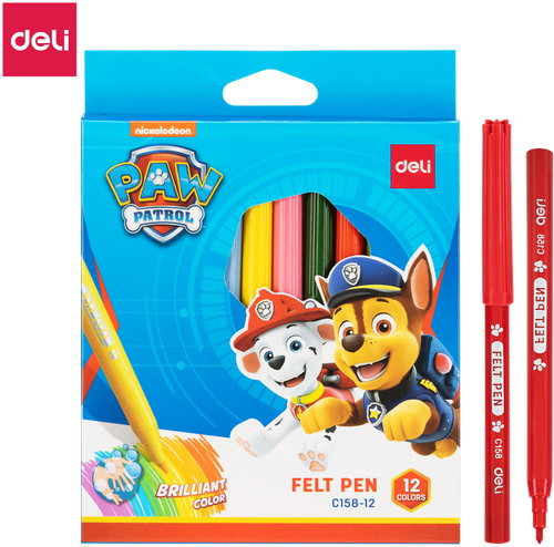 DELI PAW Patrol EC158-12 12 Colours - Felt Tip Pens - Main image