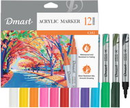 DELI Dmast akrylové - sada 12 barev   - Markers
