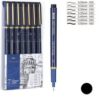 DELI FINENOLO, Black - Set of 7 Sizes - Fineliner Pens