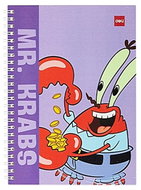DELI SPONGEBOB spirálový A5 linkovaný, 60 listů, Mr. Krabs - Notepad