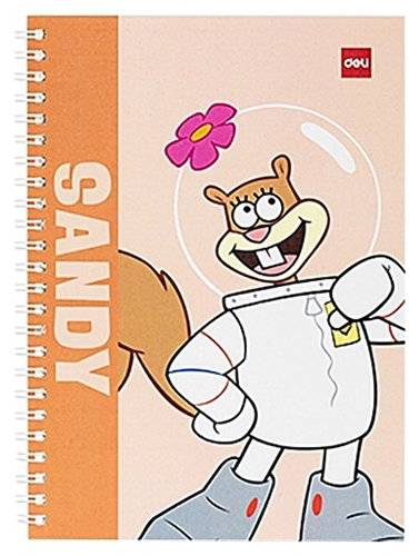 DELI SPONGEBOB spirálový A5 linkovaný, 60 listů, Sandy - Notepad - Main image