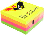 DELI STICK UP samolepicí 76 × 76 mm, 4 × 100 lístků, neonový mix barev - Memo Pad