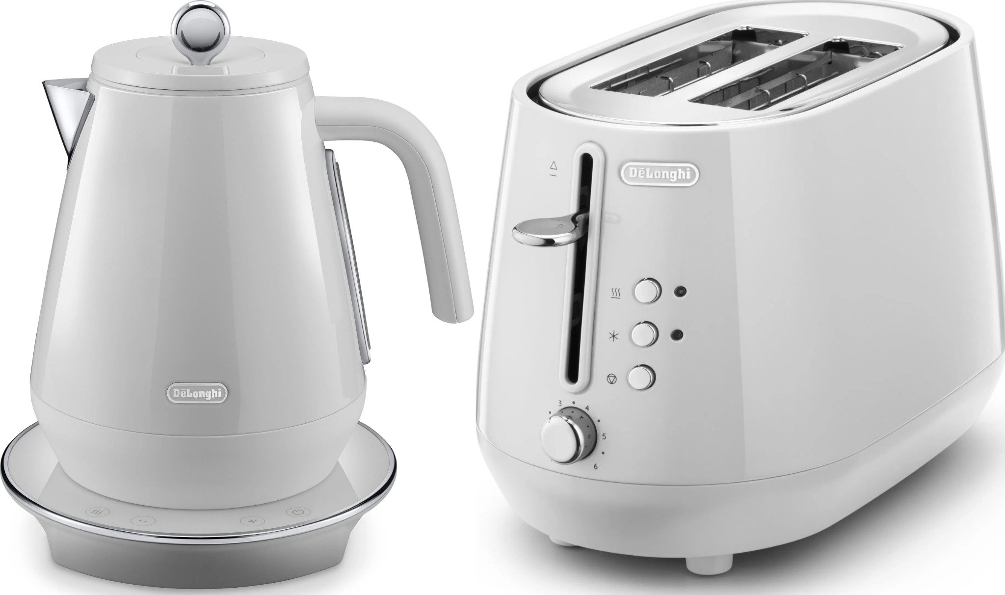 De'Longhi Eclettica SpecialTea reggeli kollekció fehér színben (KBY2011.W & CTY2103.W)