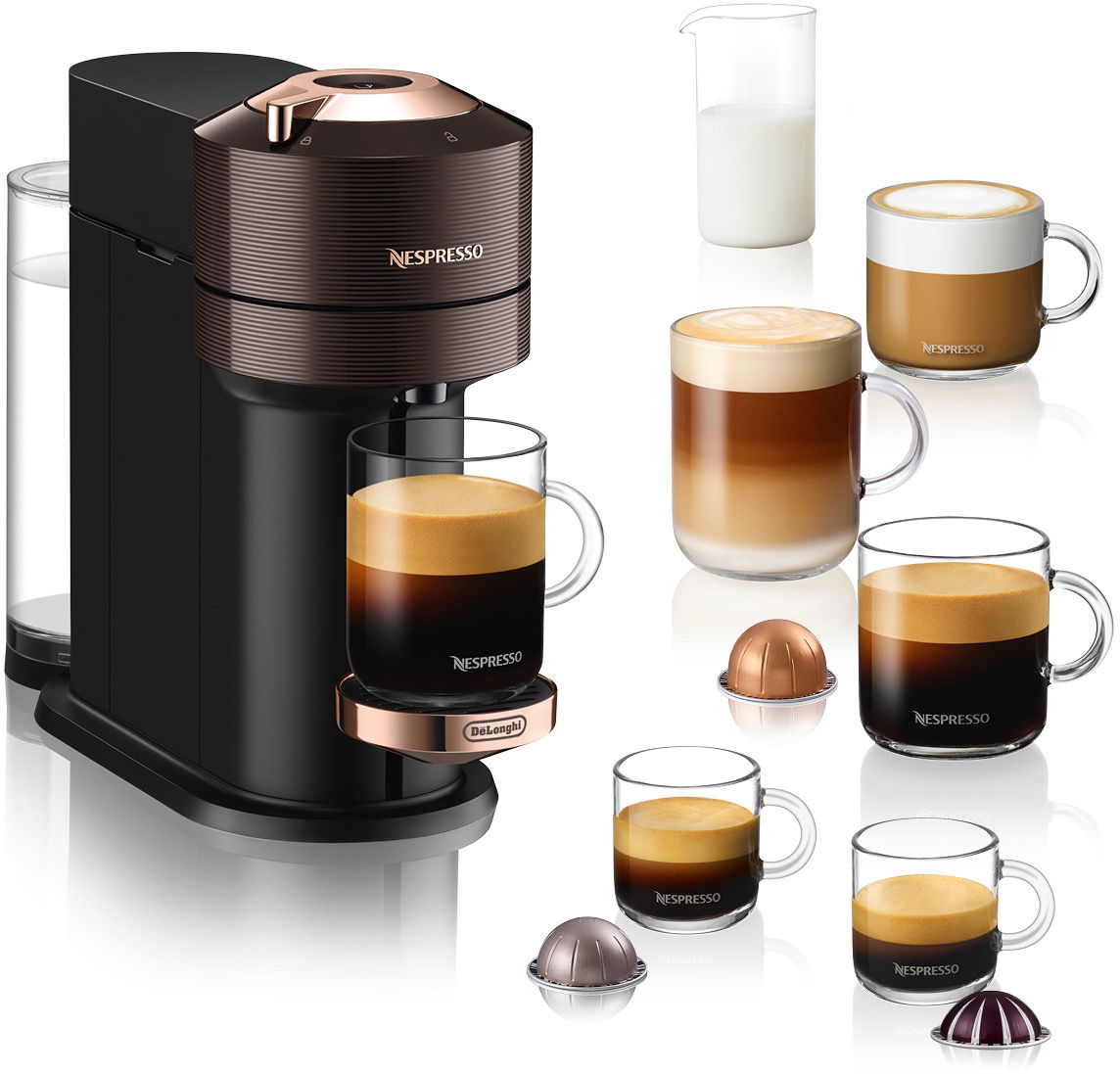 NESPRESSO De Longhi Vertuo Next Premium Rich Brown ENV120.BW