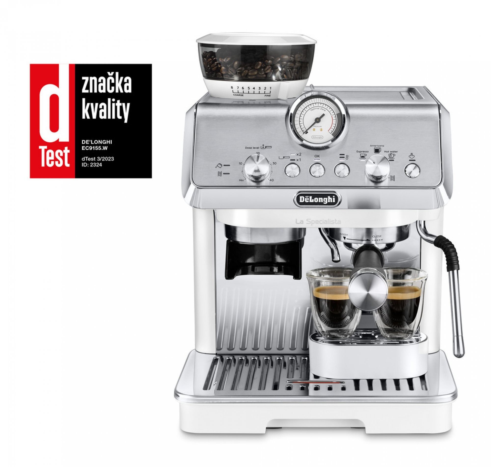 De Longhi La Specialista Arte EC 9155. W Lever Coffee Machine