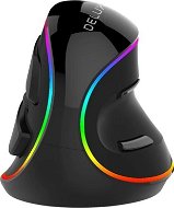 DELUX M618PR Rechargeable RGB Vertical mouse, čierna - Myš