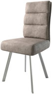 DELIFE Jídelní židle Pela-Flex taupe vintage oválná podnož z nerezové oceli - Jídelní židle