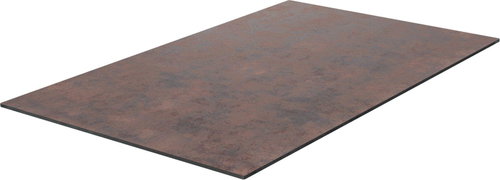 Delife Edge table top 140 × 90 cm glass, vintage brown - Table Top - Main image