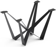 Delife Stolová podnož Spider kovová, černá podnož pro stolové desky od 140 - 200 cm - Nohy ke stolu