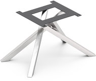 DELIFE Kovová křížová podnož stříbrná pro rozkládací stoly od 180-220 cm - Nohy ke stolu