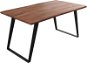 Jídelní stůl DELIFE Jídelní stůl Edge 160 × 90 cm hnědá akácie kov černý šikmý - Jídelní stůl