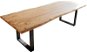 Jídelní stůl DELIFE Jídelní stůl Edge 260 × 100 cm přírodní akácie černý kov - Jídelní stůl