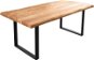 Jídelní stůl DELIFE Jídelní stůl Edge 200 × 100 cm XL přírodní akácie černý kov - Jídelní stůl