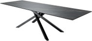 DELIFE Jídelní stůl Edge 300x100cm Laminam® keramika hnědá křížová podnož černá - Jídelní stůl