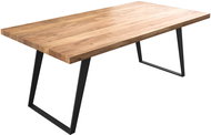 DELIFE Jídelní stůl Edge 200 × 100 cm XL přírodní akácie kov šikmý - Jídelní stůl