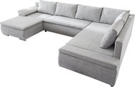 DELIFE Pohovka ve tvaru U Abilene 325x230 cm stříbrnošedá s možností rozkladu variabilní - Sedací souprava