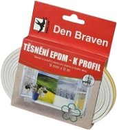 Den Braven Tesniaci profil z EPDM gumy D-profil biely 9 mm × 6mm × 100 m - Lepiaca páska