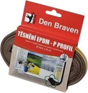 Den Braven Tesniaci profil z EPDM gumy D-profil hnedý 9 mm × 6 mm × 100 m - Lepiaca páska