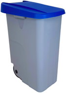 Denox Waste bin RECICLO for separated waste 85 l, blue lid, plastic with wheels - Rubbish Bin