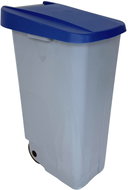 Denox Waste bin RECICLO for separated waste 110 l, blue lid, plastic with wheels - Rubbish Bin