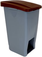 Denox Footprint waste bin for separated waste 60 l, brown lid, plastic with wheels - Rubbish Bin